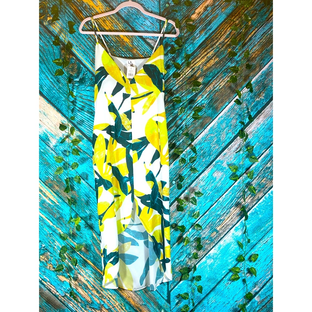 LAVI White Lemon Highlow Sleeveless Dress
